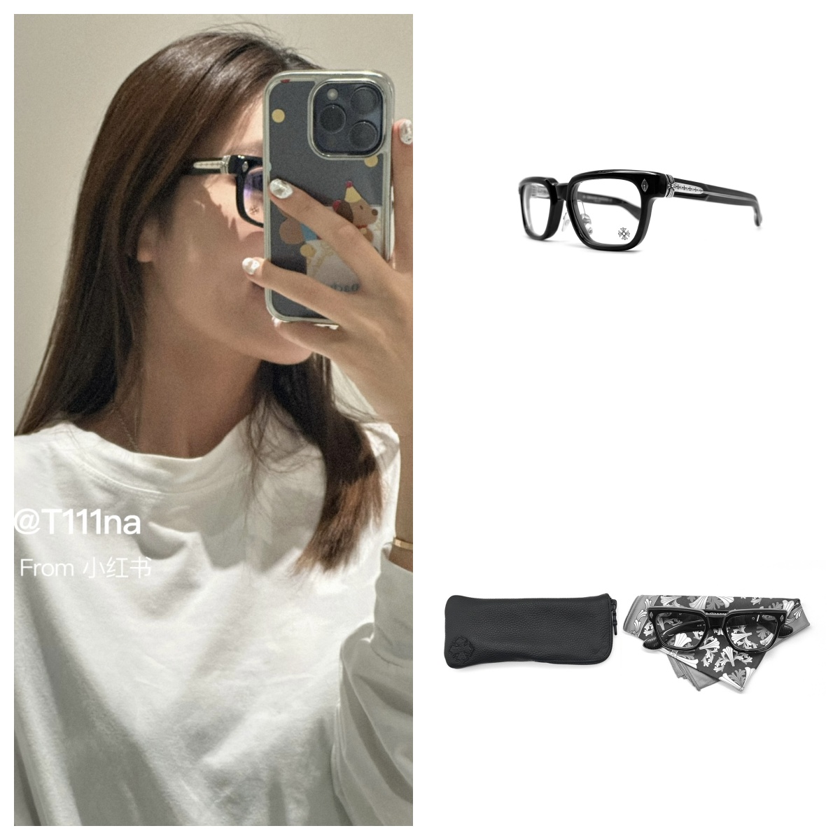 Chrome Hearts 克罗心 Pen 15黑银BK眼镜架 平光镜