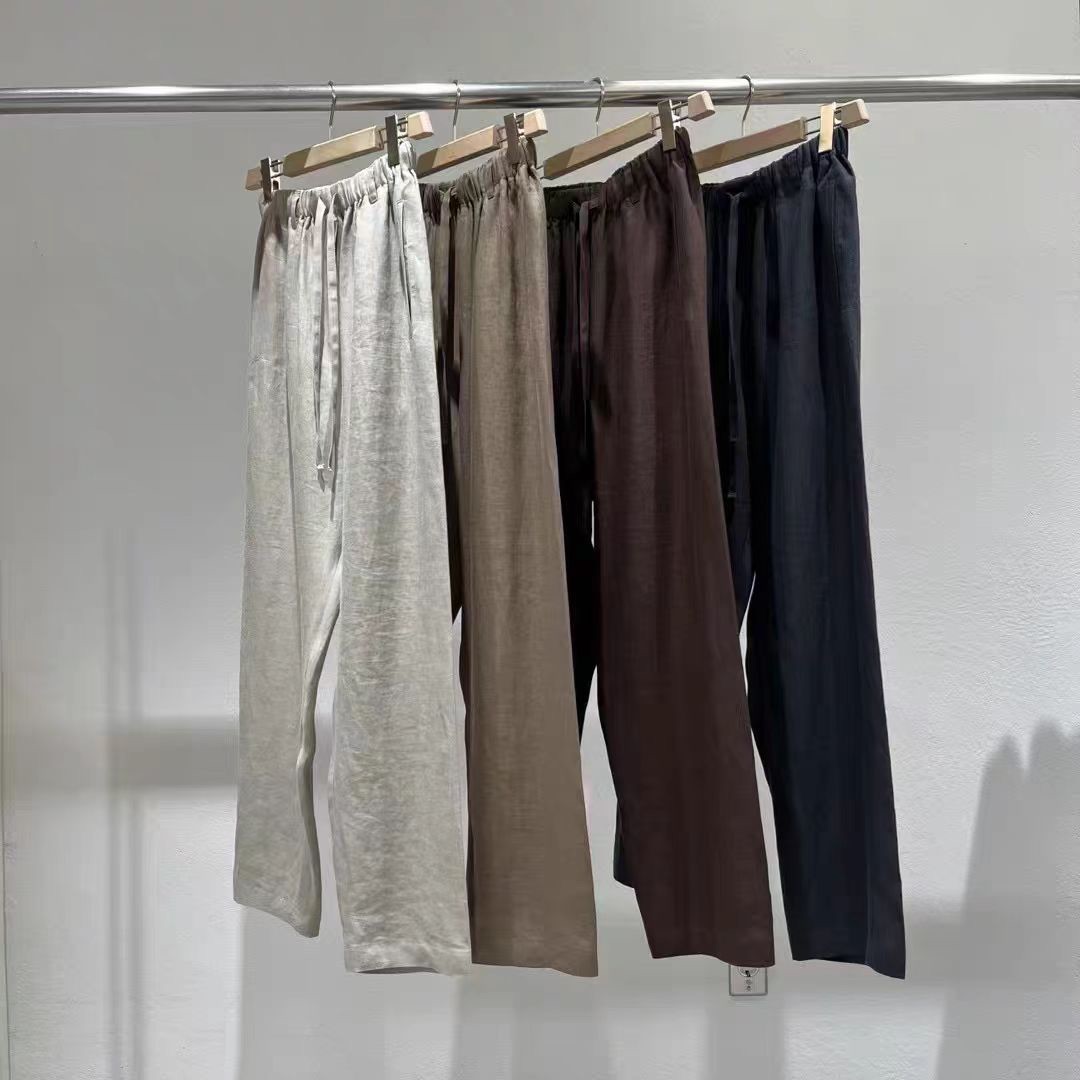 ST 新款休闲百搭麻裤子