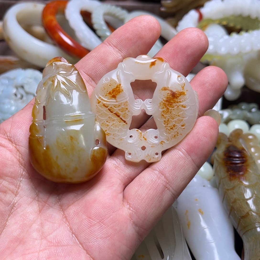 追***～和田玉未镶嵌颈饰