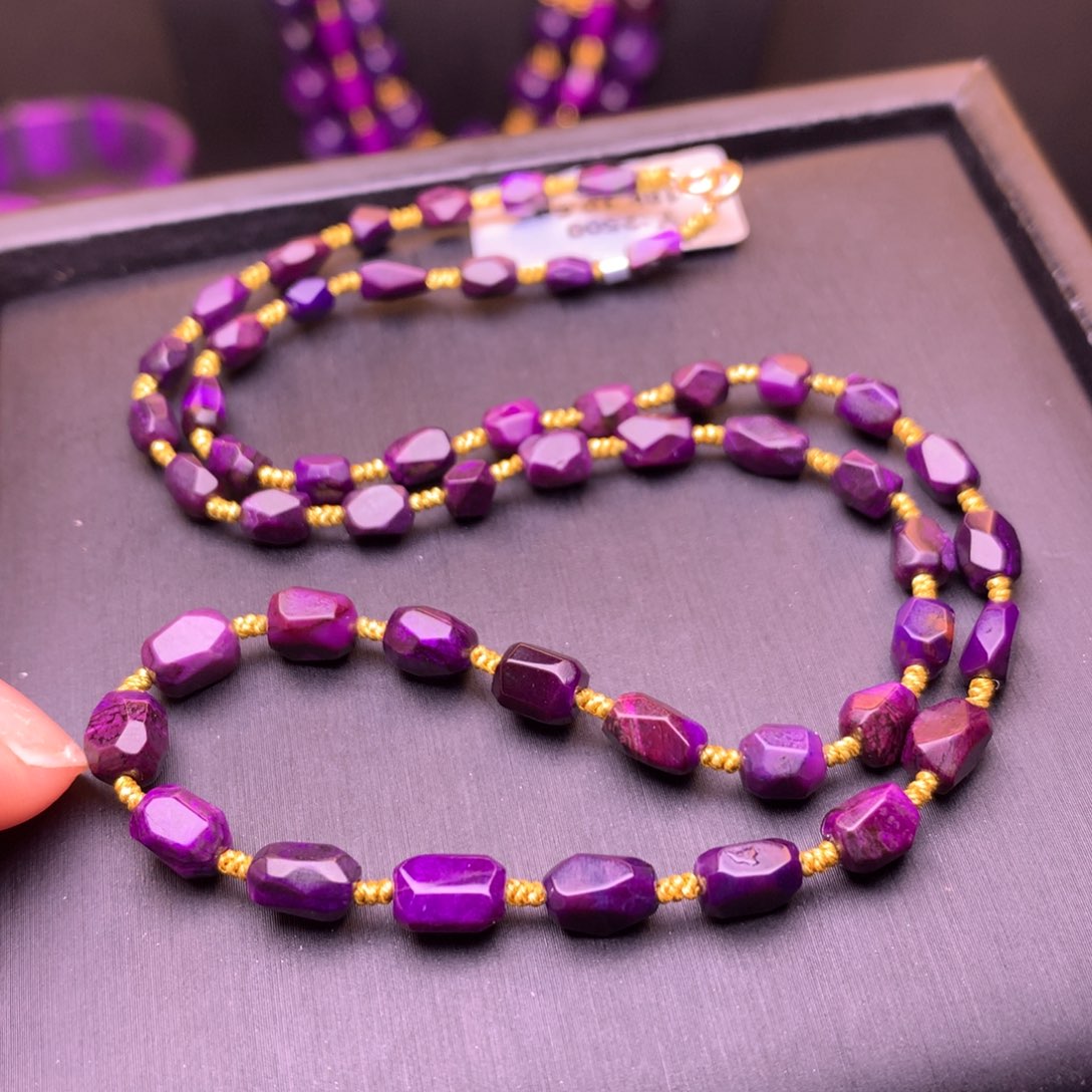 苏纪石（舒俱来）18K金镶嵌项链