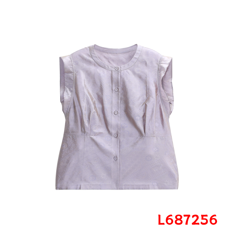 【菲菲定制】 紫色鎏光绸上衣 687256