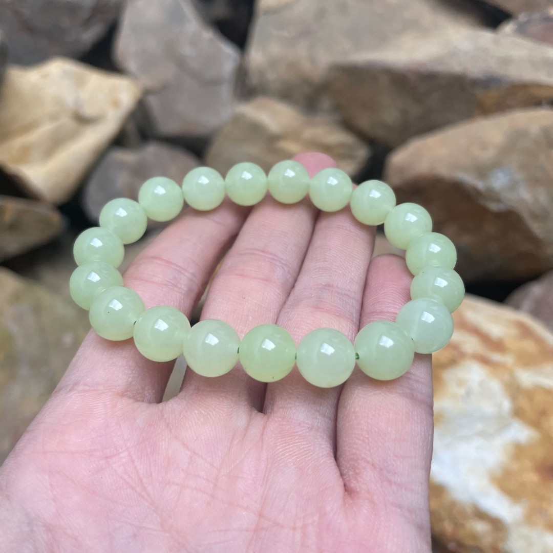 A063精品鸭蛋青10mm手串百搭国风