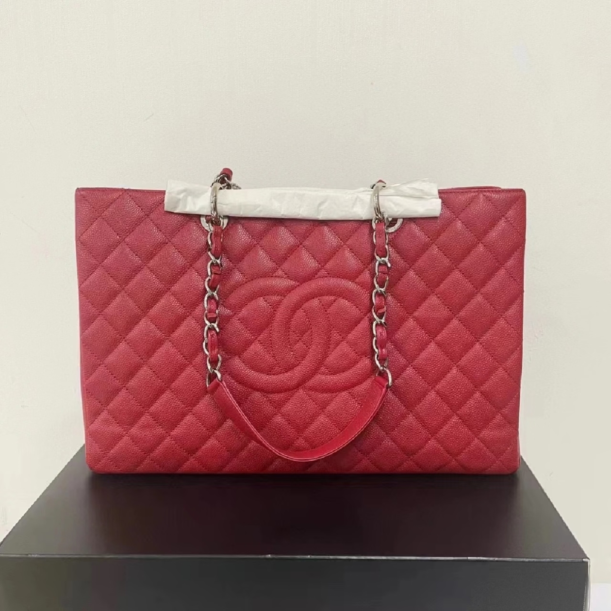95新 Chanel/香奈儿 Chanel 红银荔枝纹gst 25110140-06