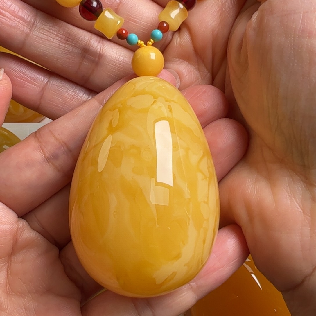 蜜蜡毛衣链未镶嵌无优化