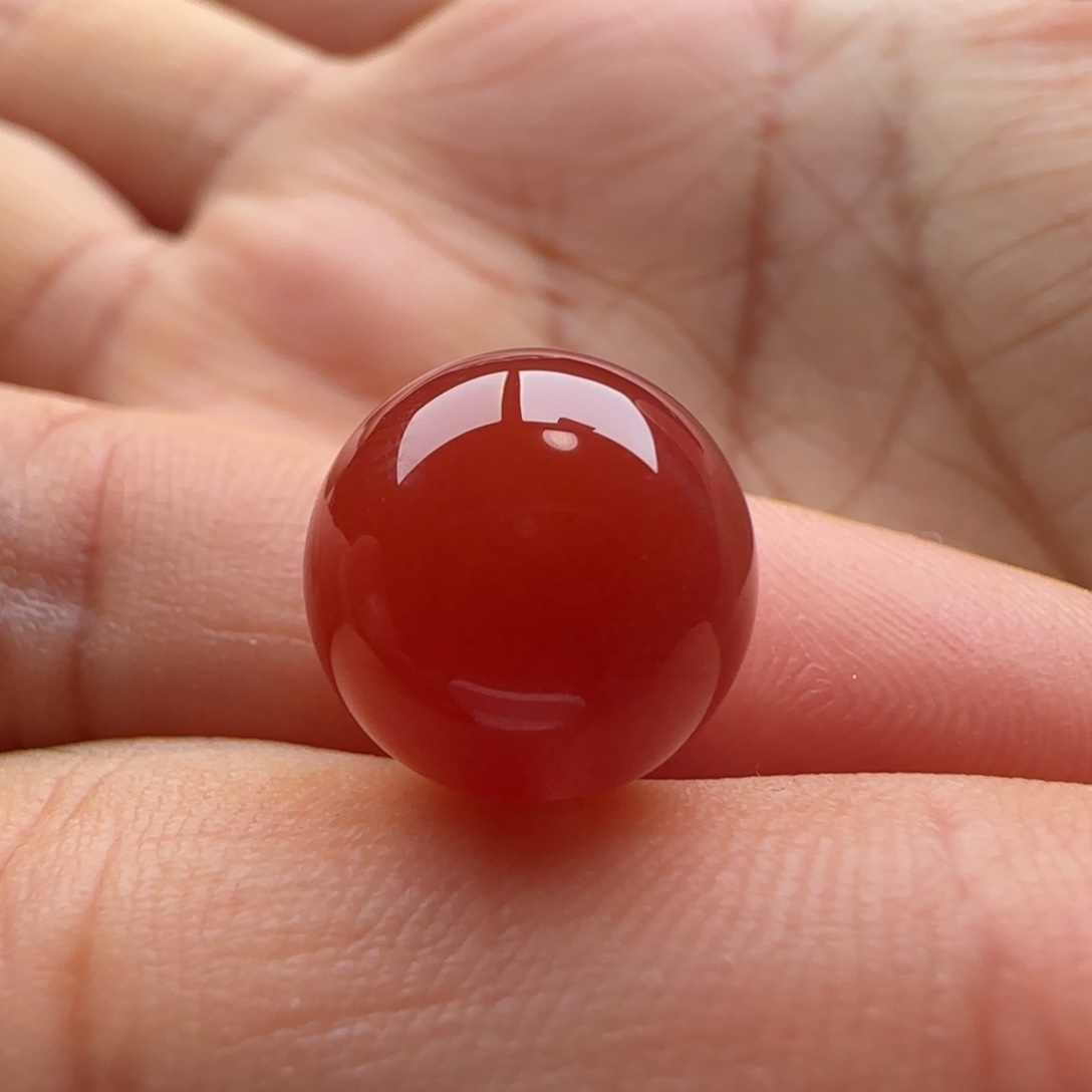 南红玛瑙未镶嵌圆珠12.3棉