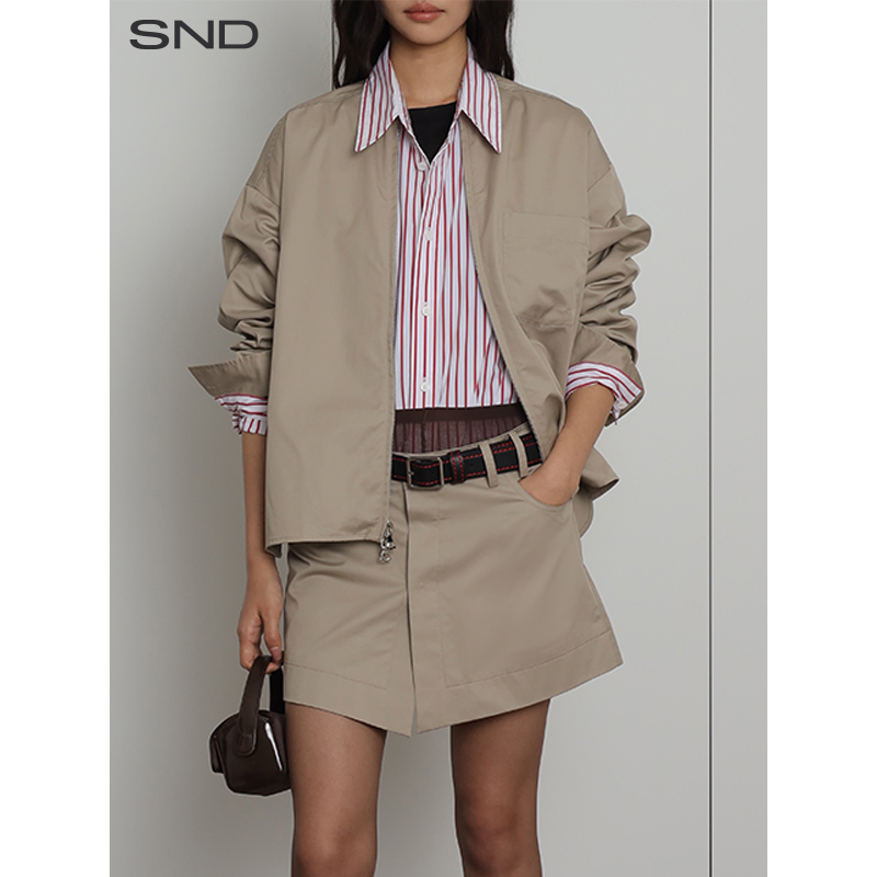 【THE MEANING OF 设计师品牌】SND SS25 圆领拉链衬衫