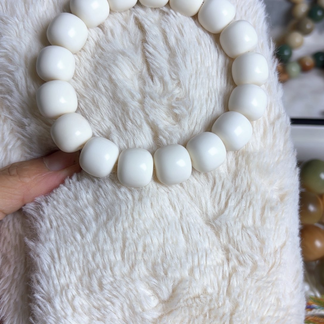 菩提根/象牙果手串卡14白月光
