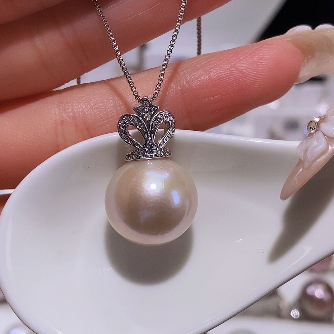 淡水珍珠颈饰银S925镶嵌颖**到