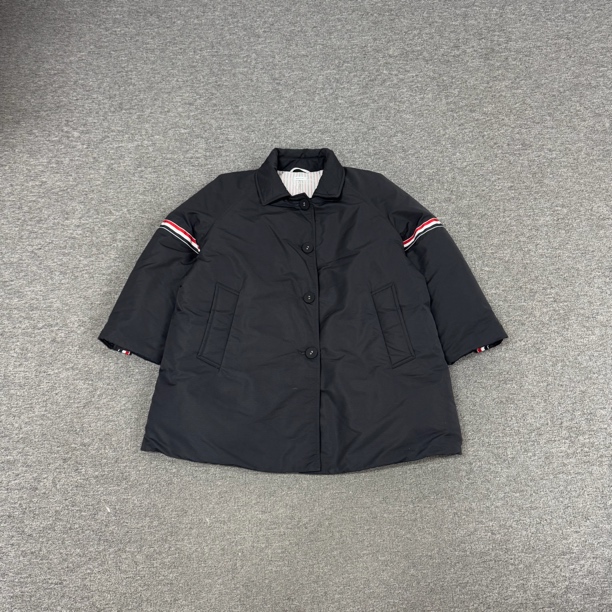 99新 THOMBROWNE TB双袖织带长款羽绒服