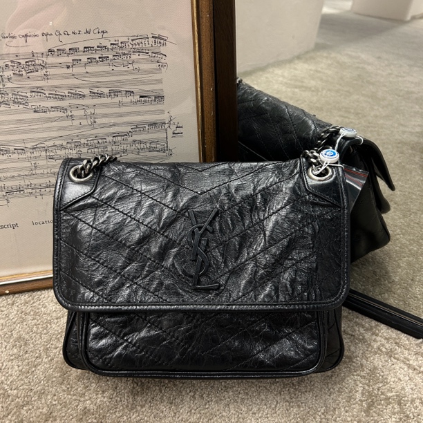 99新 YSL/圣罗兰 niki中号D扣链条包