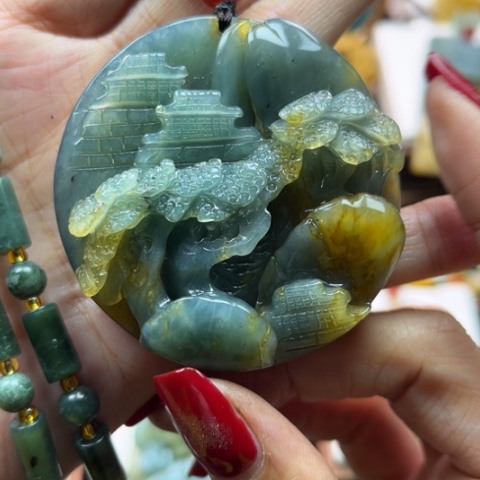 岫玉挂件未镶嵌挂件