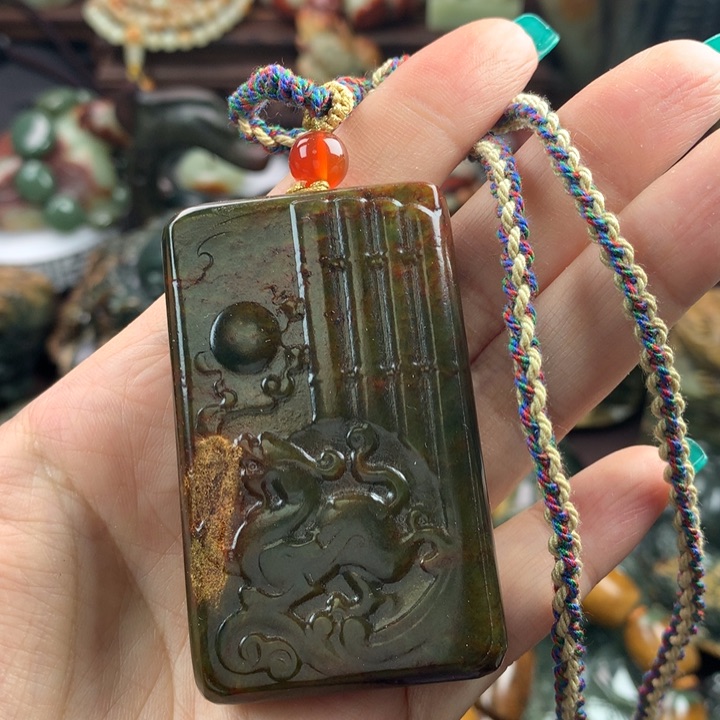 岫岩河磨玉（透闪石质玉）手把未镶嵌