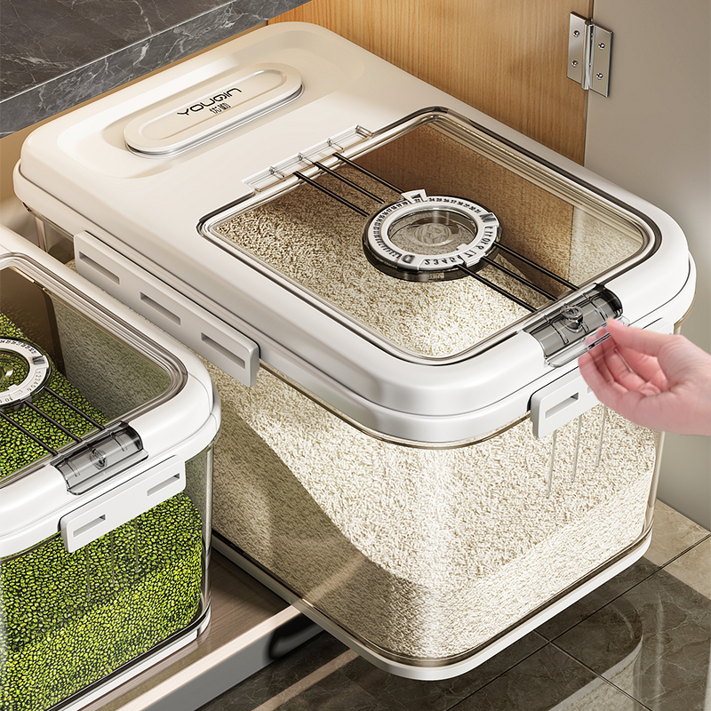 厨房米桶家用防尘防虫防潮密封米桶大容量面粉储粮翻盖大米桶储米