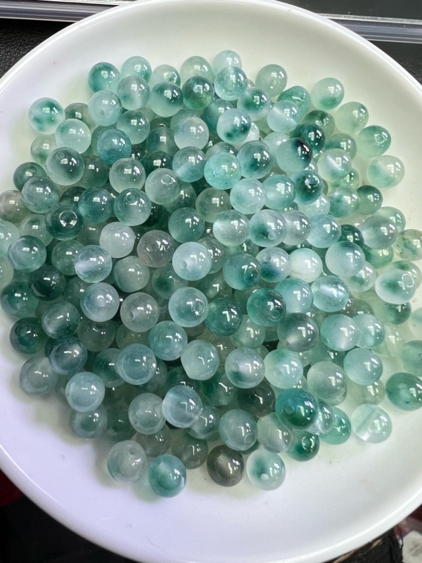 天然珠宝玉石  蓝飘花A57  6mm  50颗（赠弹力绳）