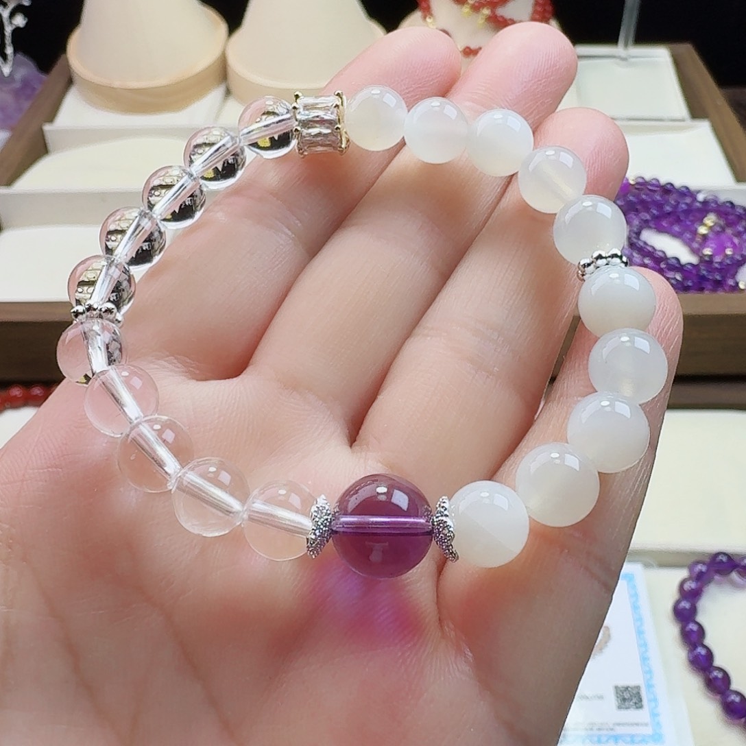水晶手链未镶嵌白水晶白月光