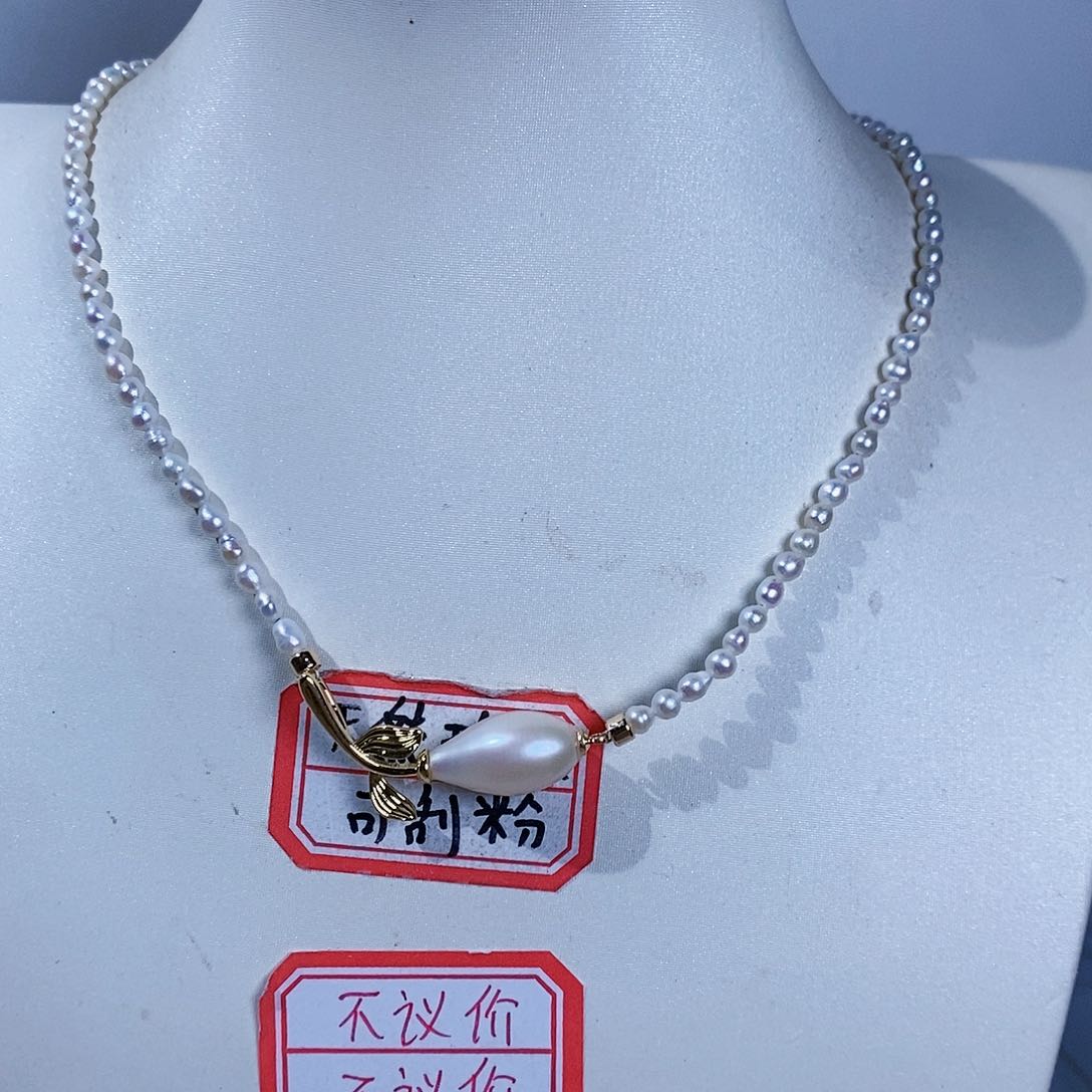 淡水珍珠颈饰银S925镶嵌
