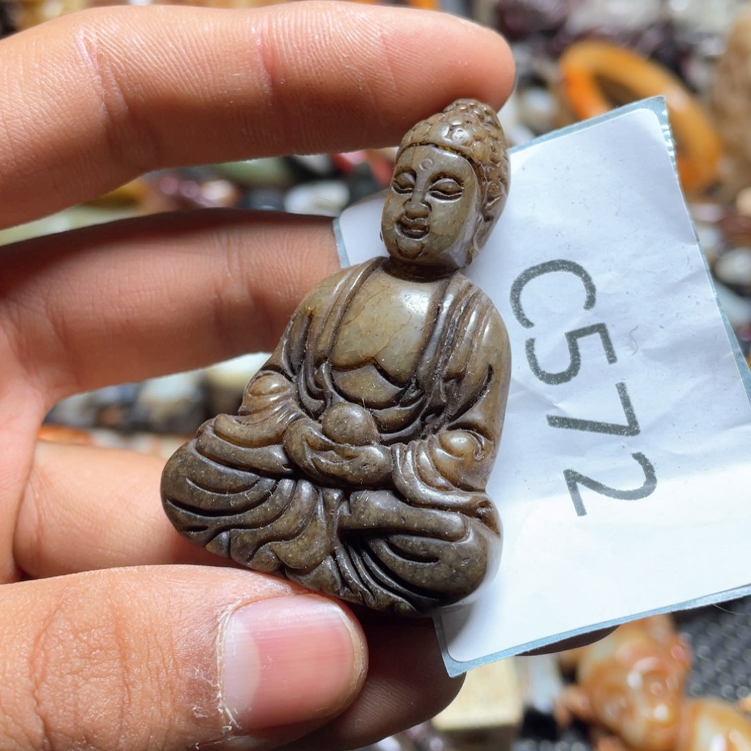 和田玉（糖玉）挂件未镶嵌