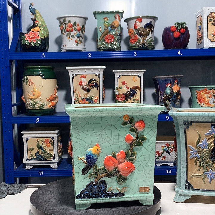 ****锡高温粗陶石湾花盆