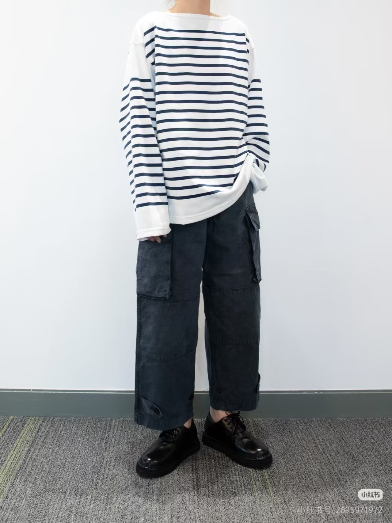 45日系2025年女士新款纯棉舒适百搭船领巴斯克条纹T恤