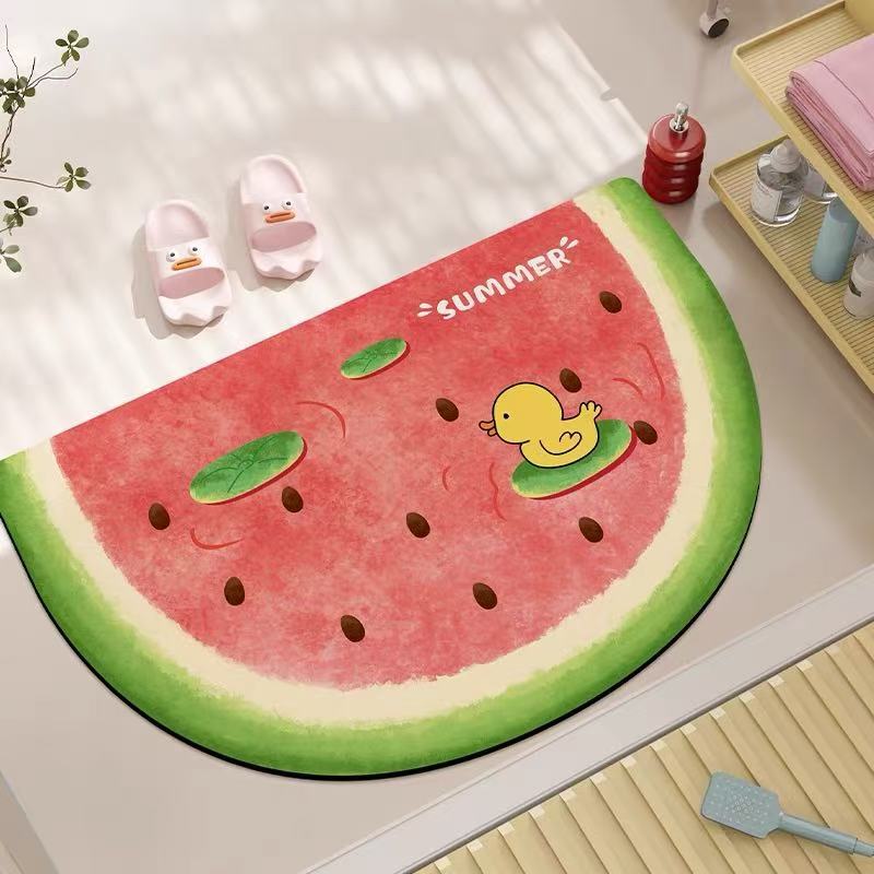 家用浴室吸水防滑硅藻泥地垫卫生间厕所门口速干脚垫可爱入户网红