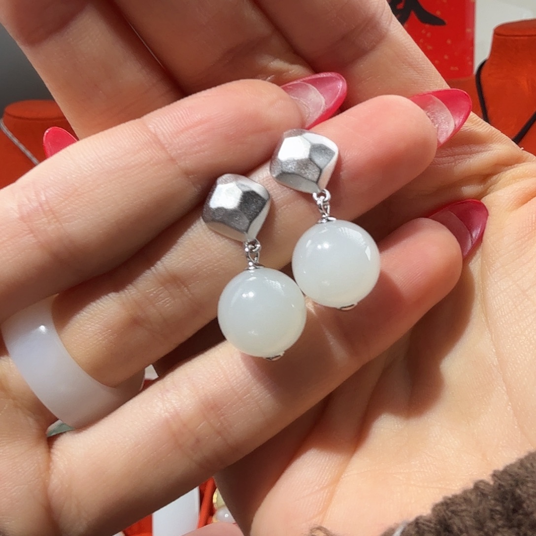 和田玉银S925镶嵌颈饰