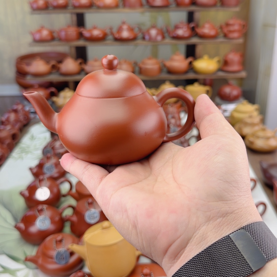 我***间茶壶紫砂200cc朱矮梨壶