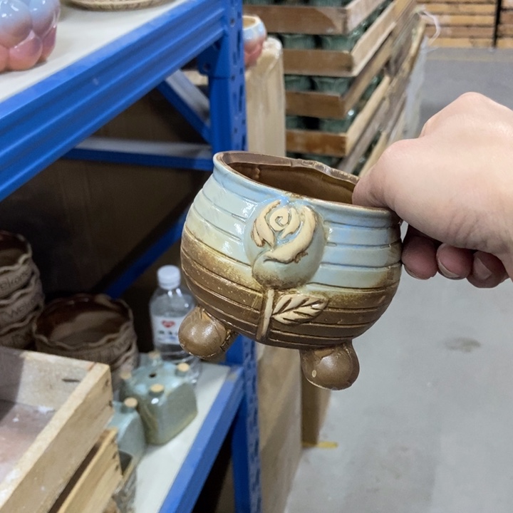 陶瓷花盆单场满9.9发9*8.5