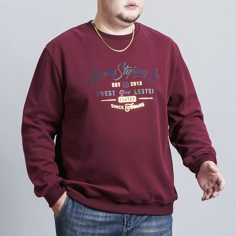 LIUGEJIA/六个加大码男士秋冬卫衣四色长袖休闲卫衣圆领DT5363