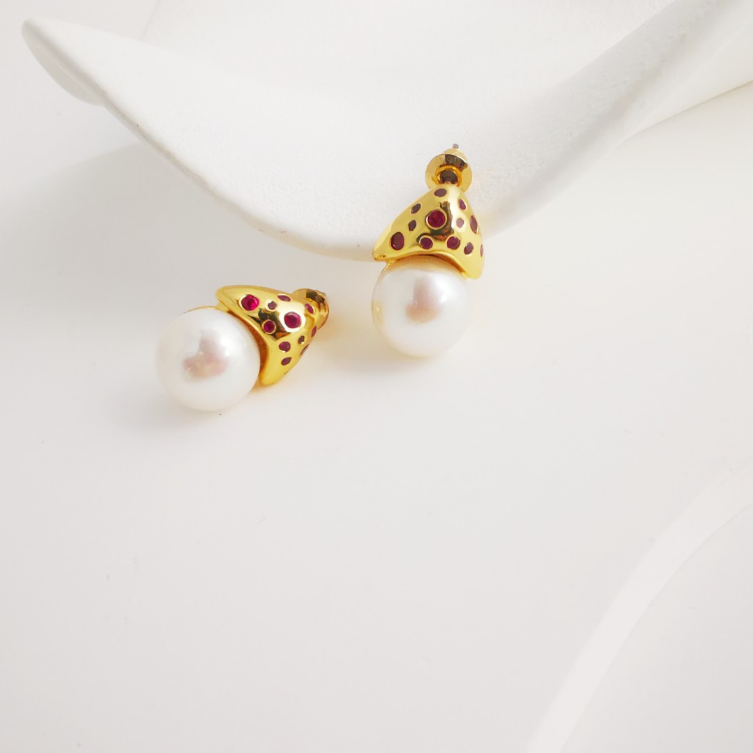 铜合金耳饰 高级感设计师轻奢款耳钉耳饰~1473