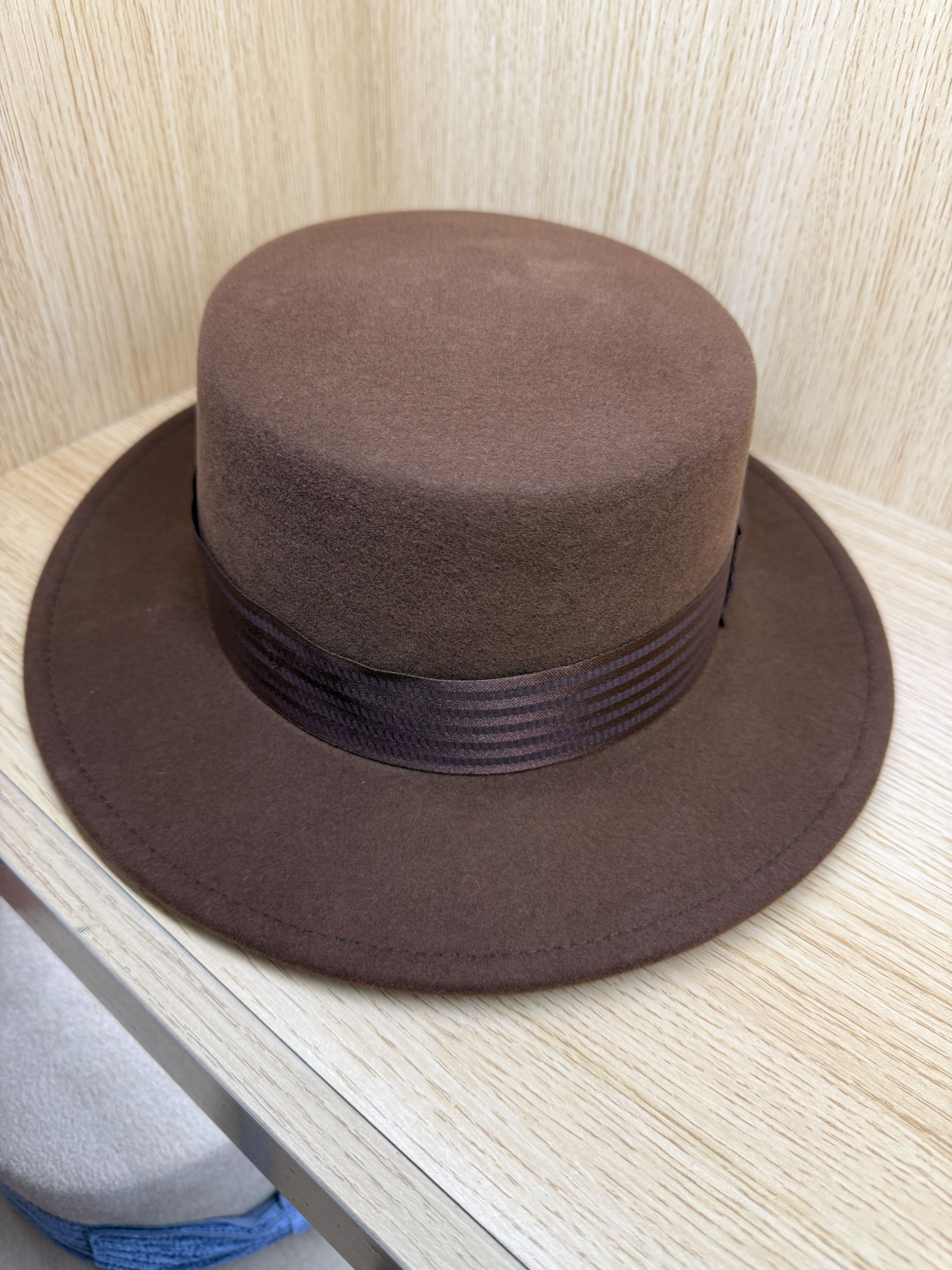 9开头/羊绒平顶帽赫本帽子康康帽女士翘沿赫本帽（按照主播指导拍）