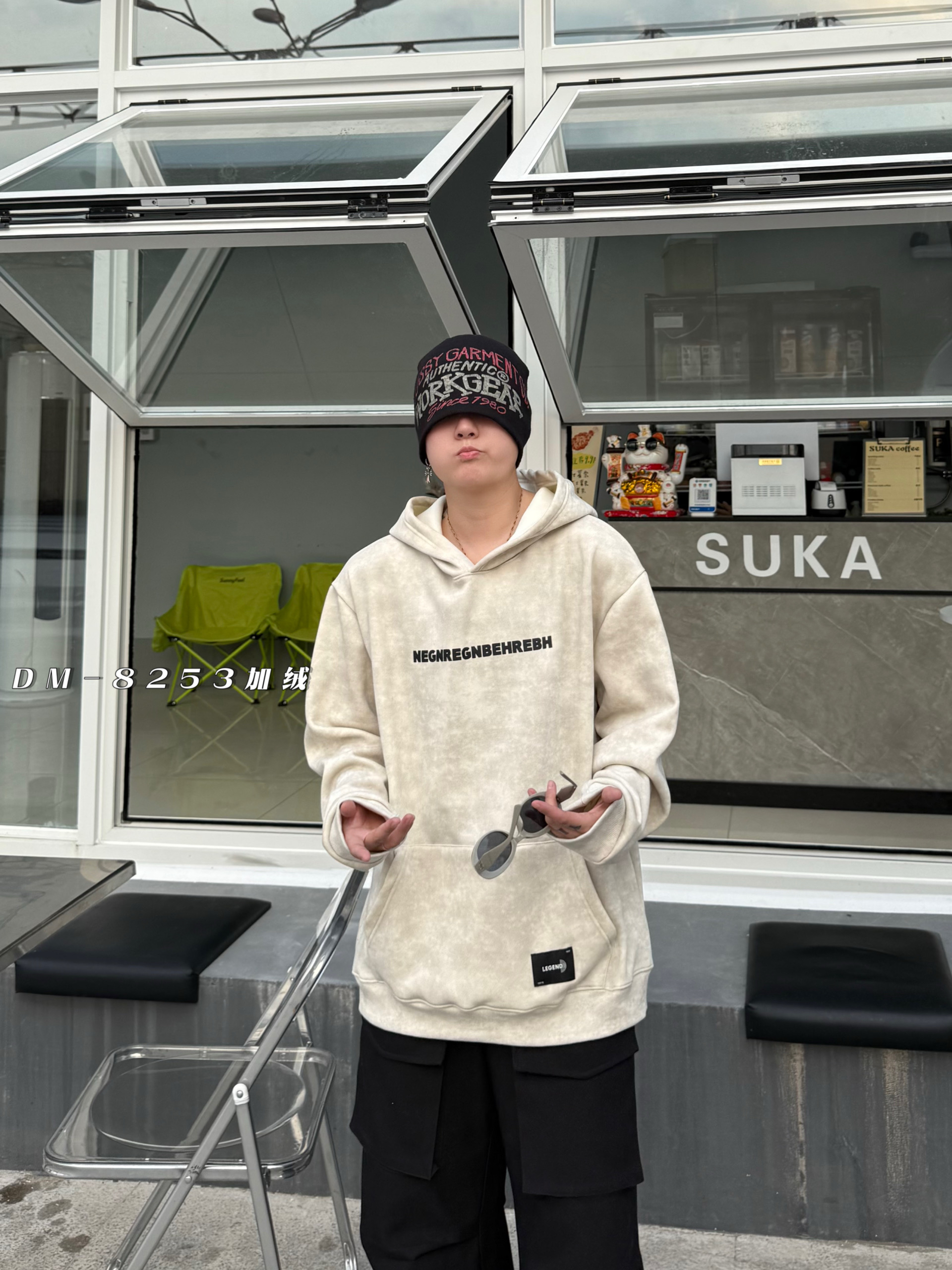 【加绒款帽衫】男帽衫头戴款卫衣保暖时尚长袖8253