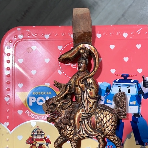 风车木（黑檀木）老木雕老人物花板