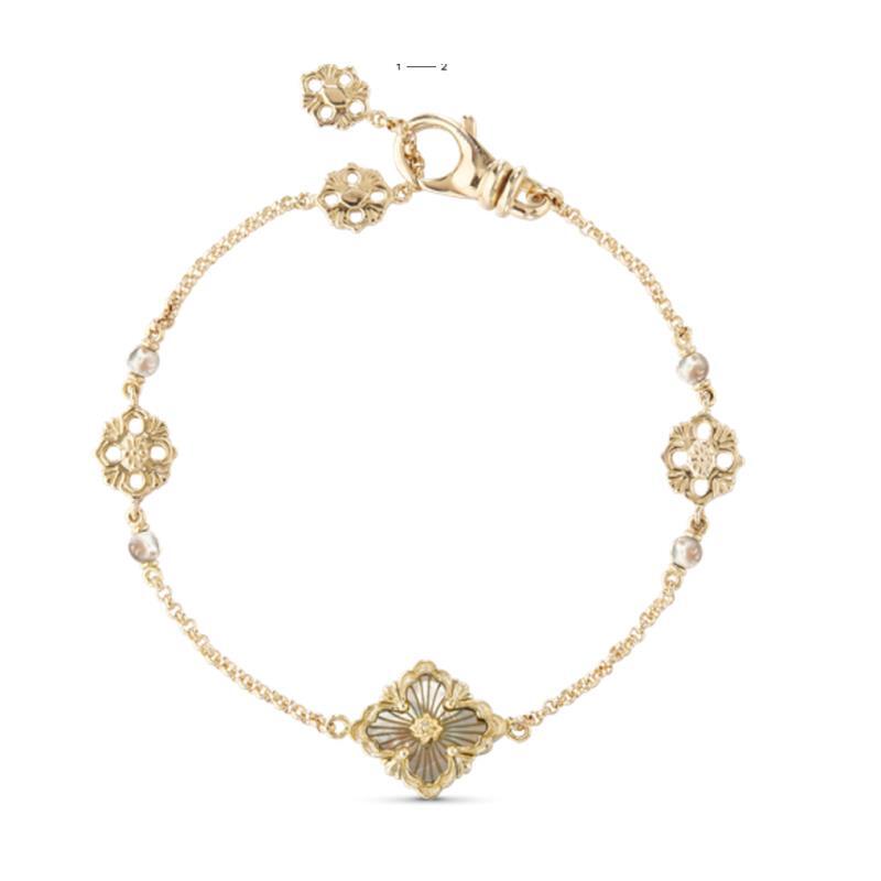 99新 BVLGARI/宝格丽  布契拉提Buccellati K金贝母手链25年全套