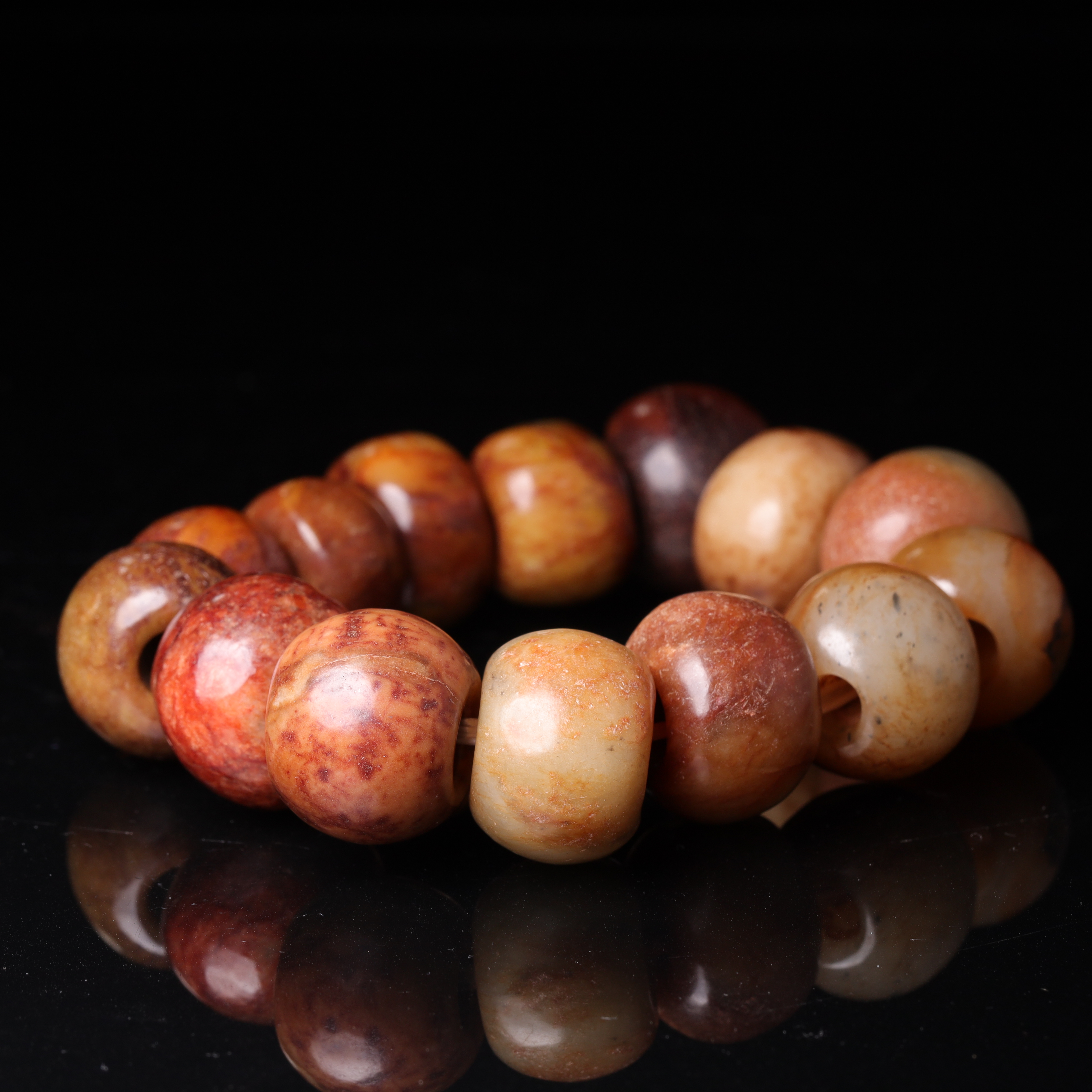 明代和田玉素手串