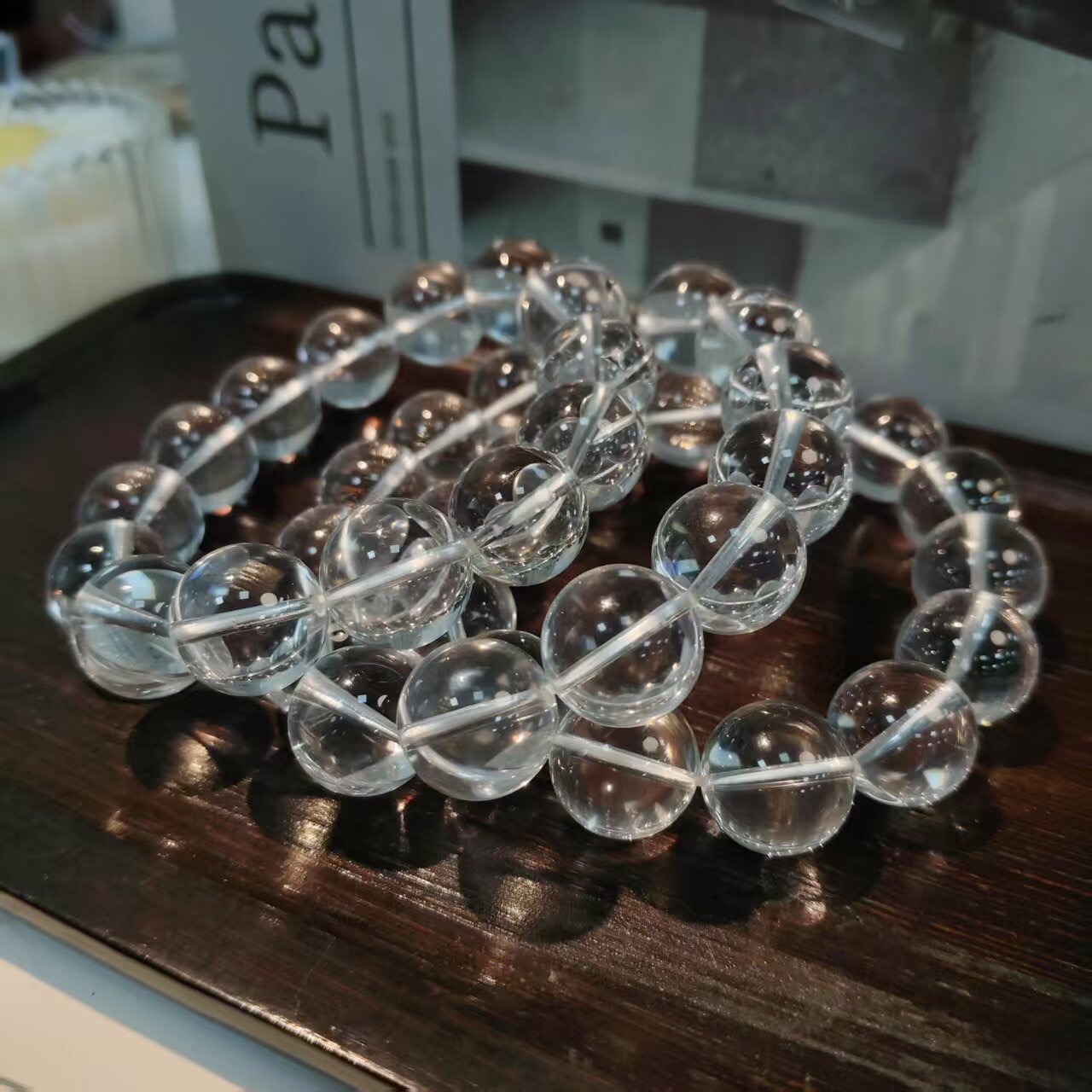 天然高品白水晶单圈手链 多个尺寸多样性发一件9 -16mm 6692-46CK