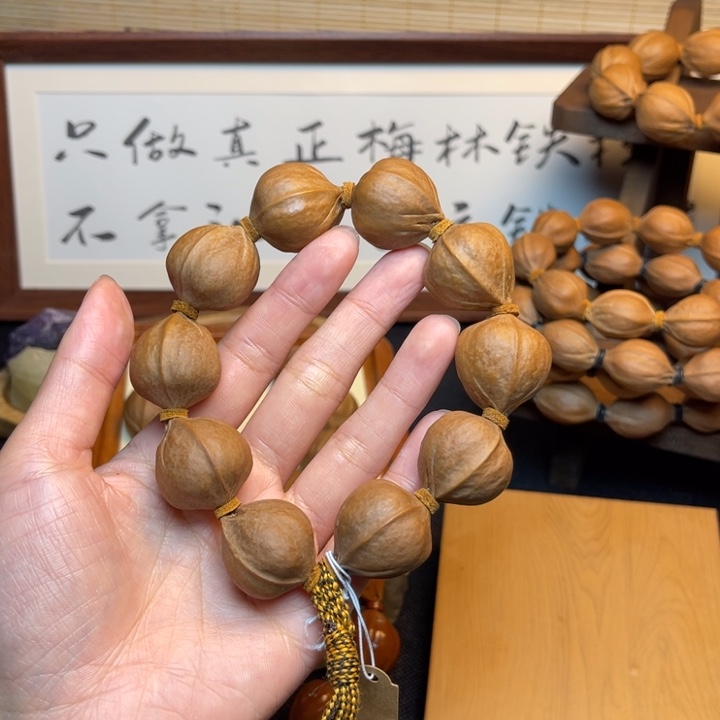 帝***橄榄核手串/手链22.5 25精品梅林铁核三花大尺寸
