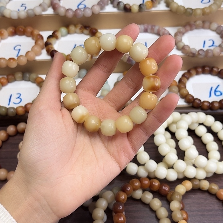 手串菩提根/象牙果卡14干磨桶珠福利