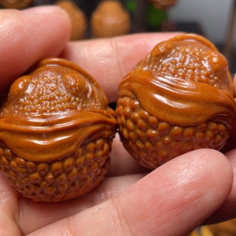 橄榄核手串/手链大嘴哇手球一对3.5左右