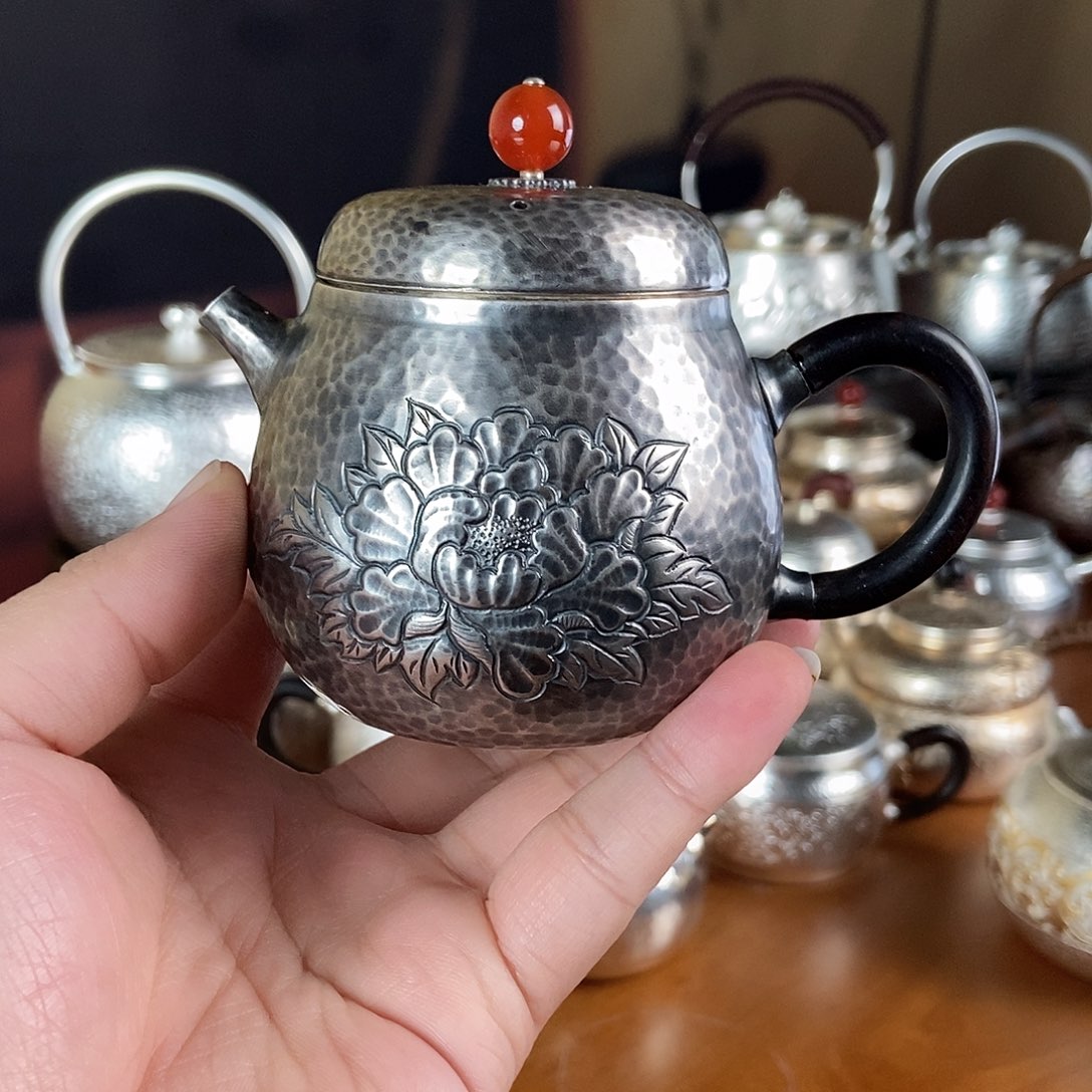 纯手工制作银衣茶器泡茶