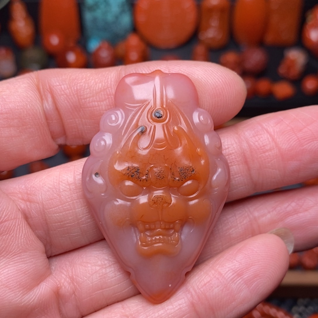 南红玛瑙精工吊坠未镶嵌