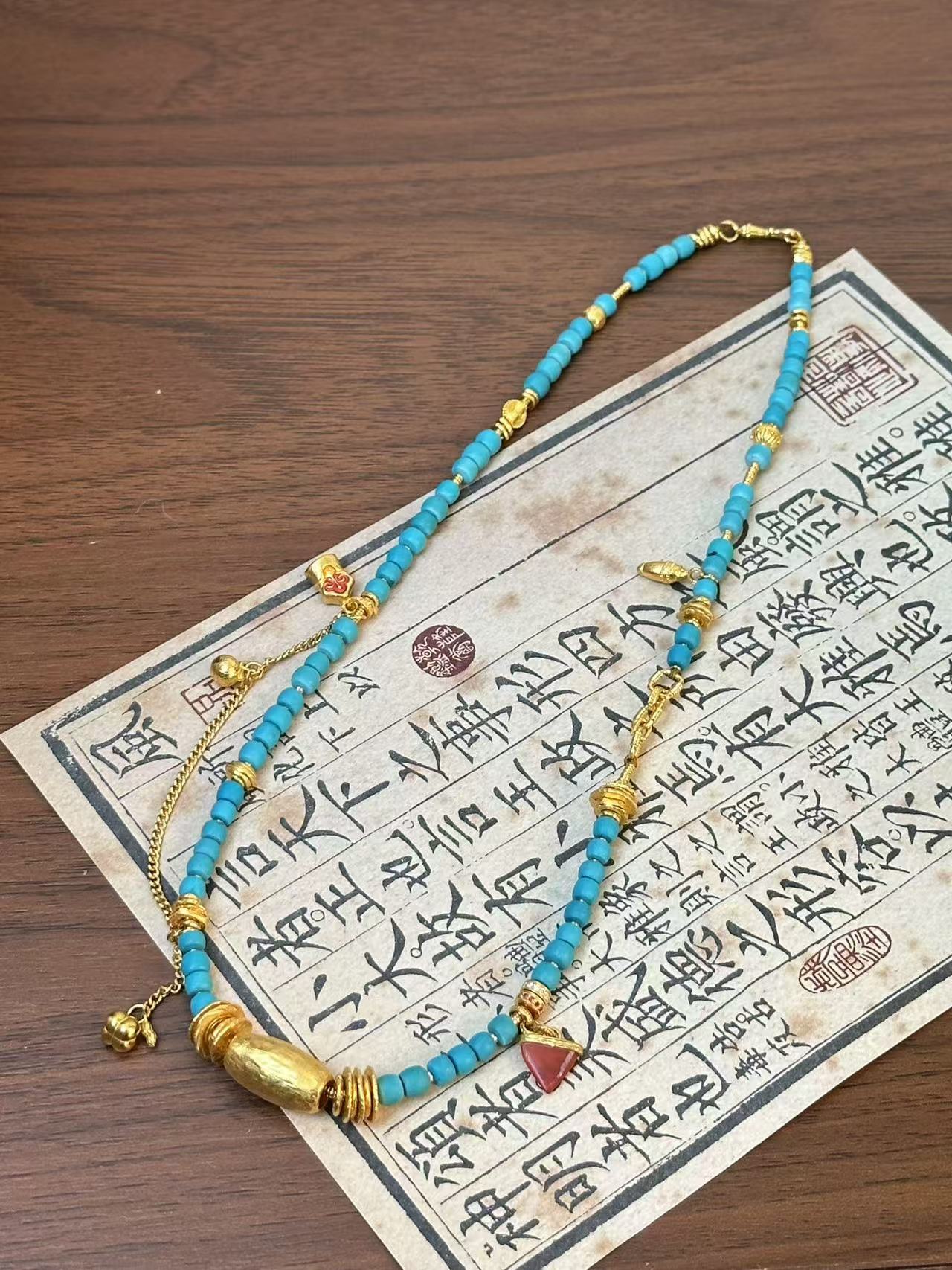 尊系列-尾款 花锦绿松石