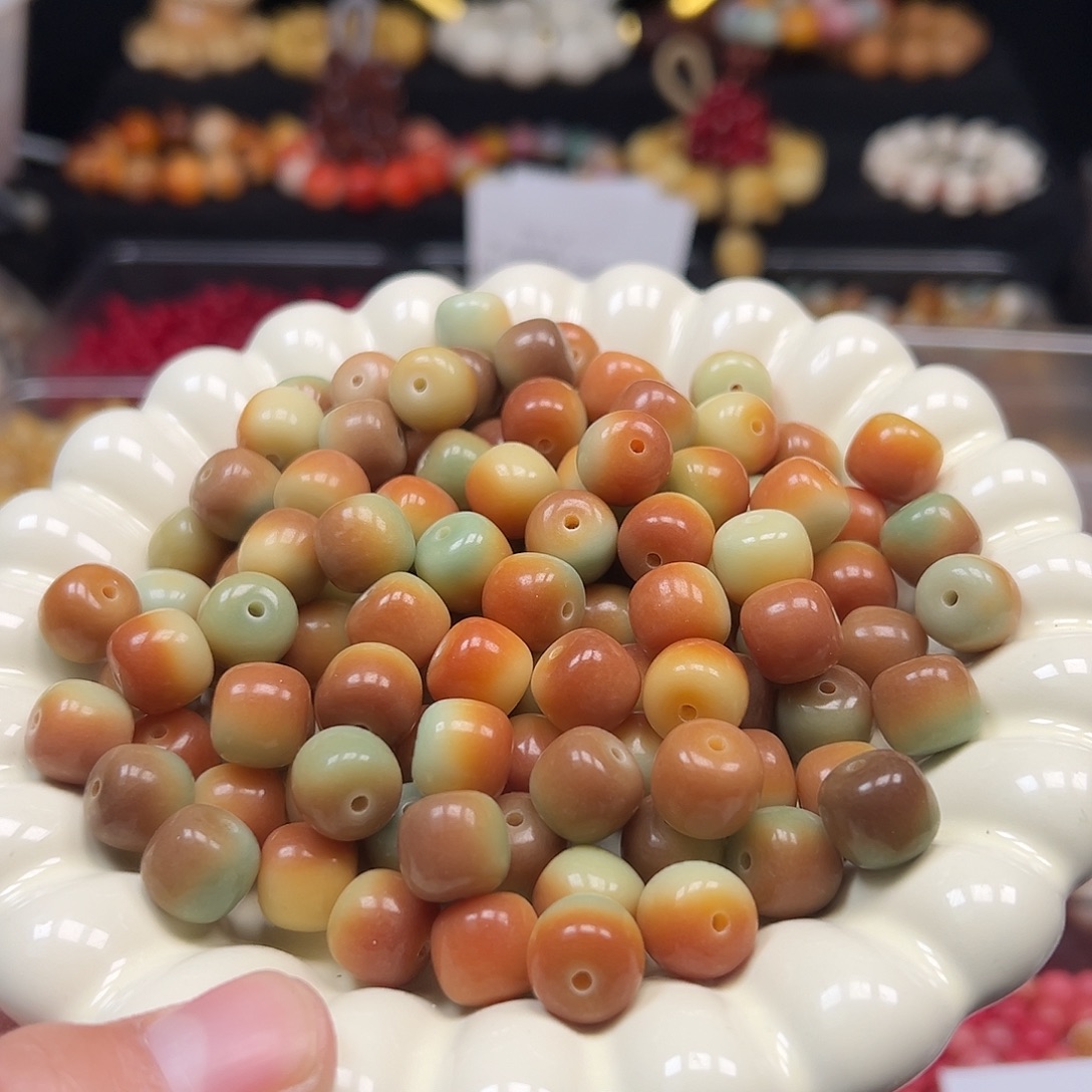 菩提根/象牙果手串500颗缘分桥梁12尺寸桶珠