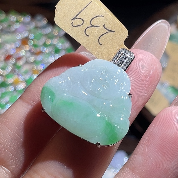 翡翠银S925镶嵌颈饰