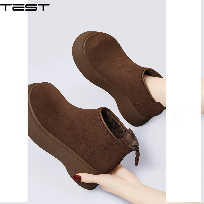 湖南她之蝶冬 D244026 厚底轻便加绒短靴女上班族增高靴子