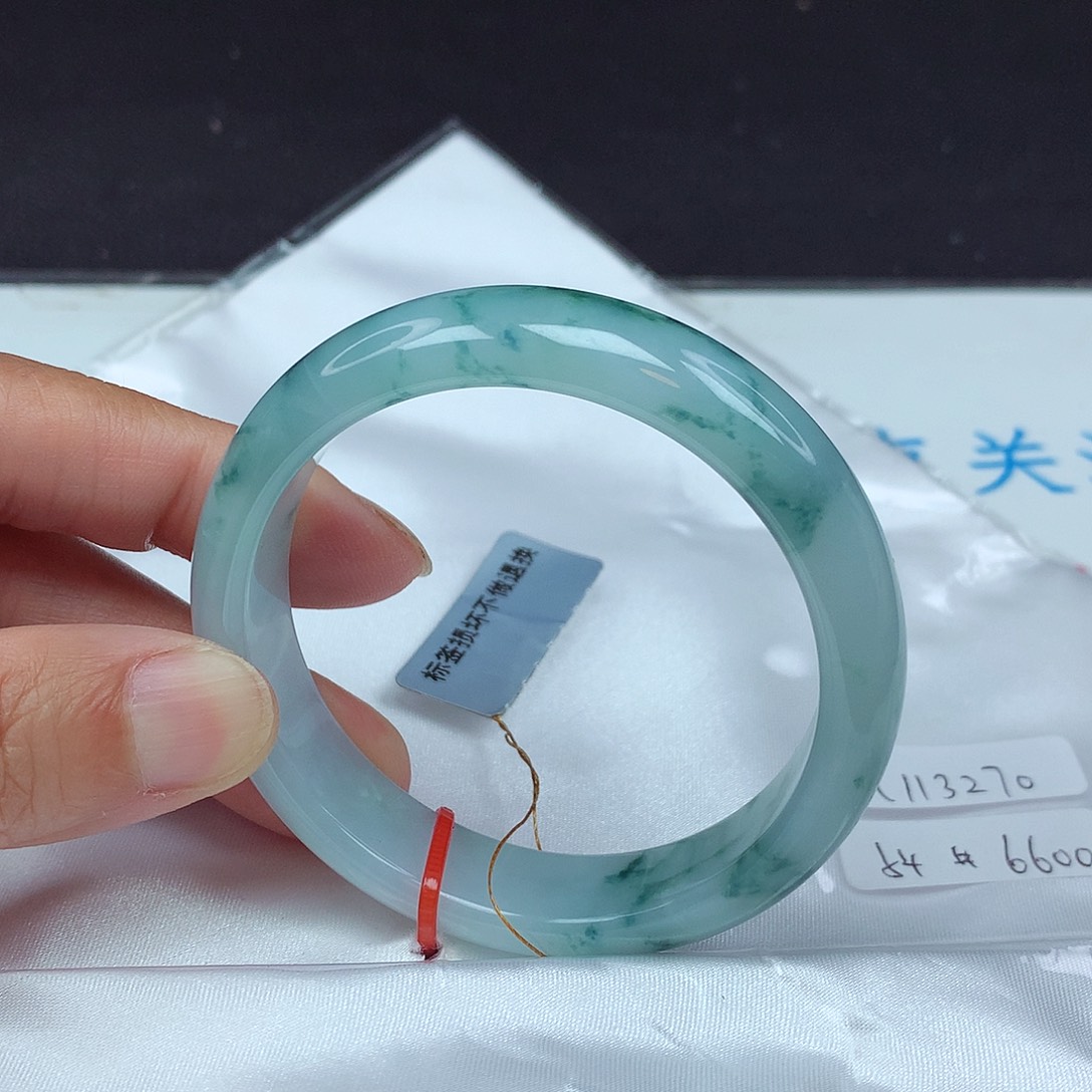 翡翠未镶嵌手镯54圈3270