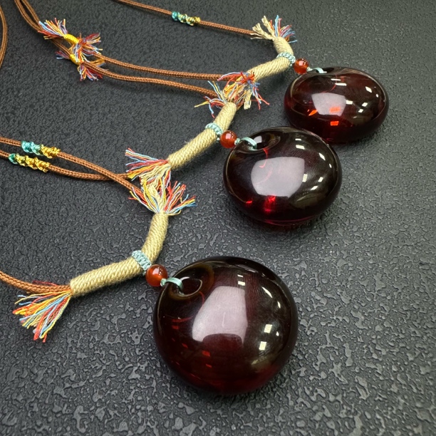 【小宝晶选】天然血珀平安扣吊坠 多样性发一件 1073XBLF