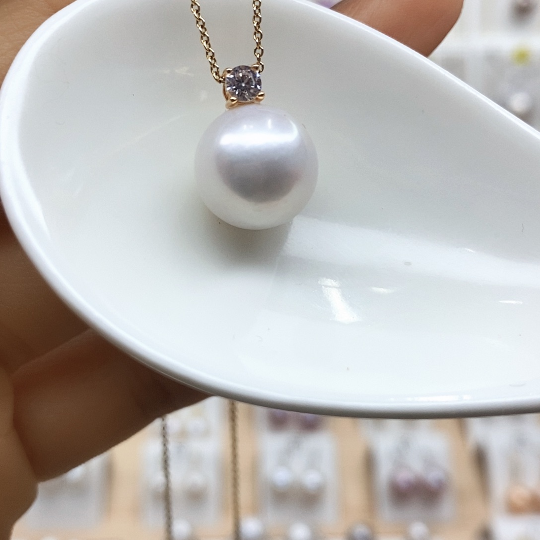 淡水珍珠颈饰银S925镶嵌