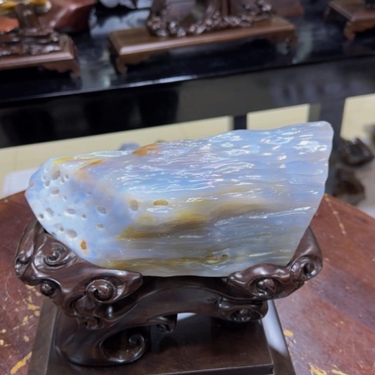 硅化玉摆件未镶嵌