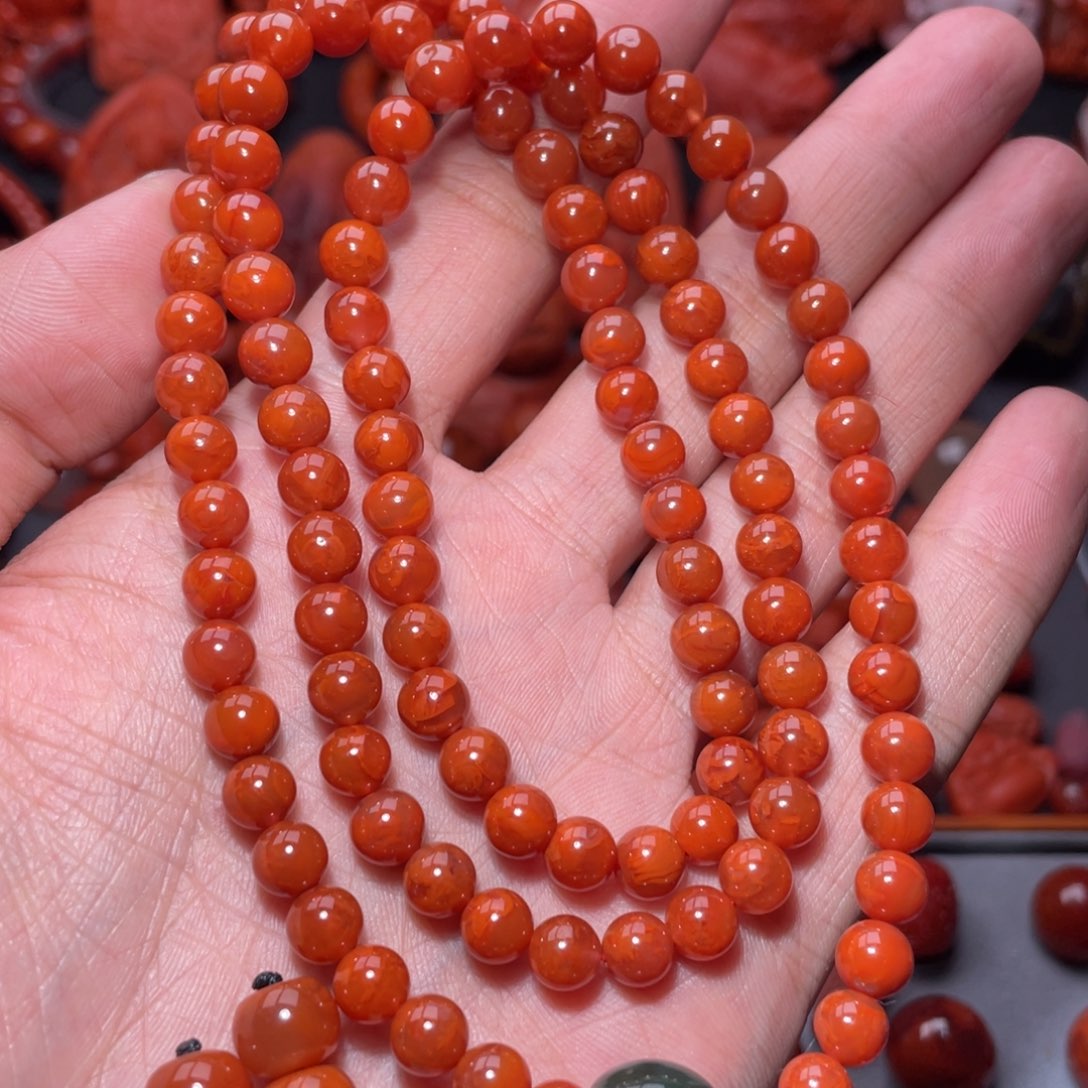 南红玛瑙佛珠未镶嵌