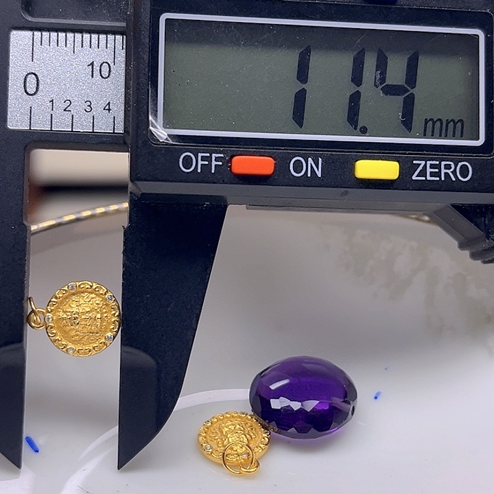 银S925镶嵌颈饰紫晶紫晶925镶嵌93